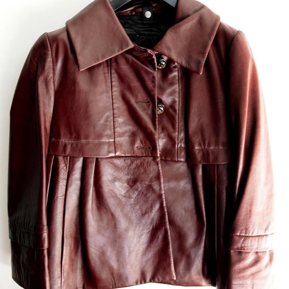 SportMax-CODE Leather Poplin Jacket XS/ SZ0